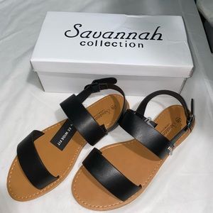 Wide Fit Buckle Strap Sandals